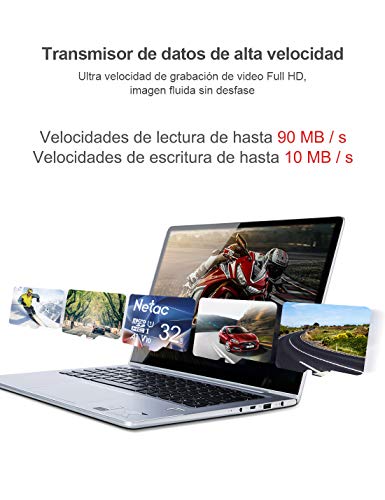 Netac Tarjeta de Memoria de 32GB 3Pack, Tarjeta Memoria microSDXC(A1, U3, C10, V30, 4K, 667X) UHS-I Velocidad de Lectura hasta 100 MB/s, Tarjeta TF para Móvil, Cámara Deportiva, Switch, Gopro, Dashcam