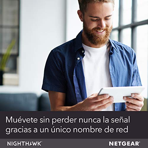 NETGEAR EX7300-100PES - Repetidor WiFi, Amplificador WiFi Mesh AC2200 Dual Band, compatible con módems de fibra y adsl