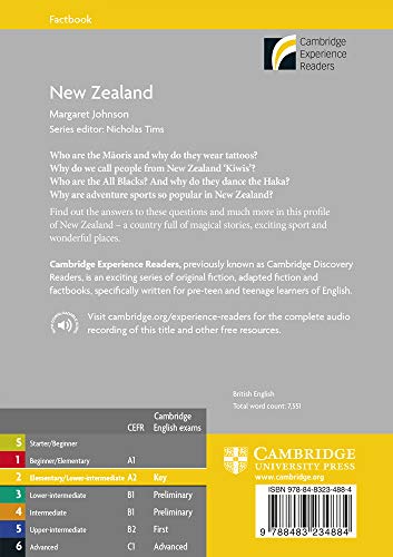 New Zealand. Level 2 Elementary / Lower-intermediate. A2. Cambridge Experience Readers.