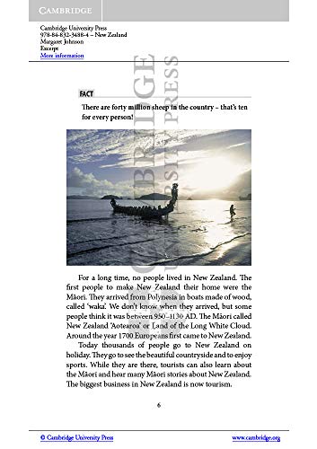 New Zealand. Level 2 Elementary / Lower-intermediate. A2. Cambridge Experience Readers.