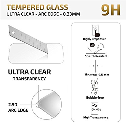 NEW'C 2 Unidades, Protector de Pantalla para Xiaomi Redmi Note 6 Pro, Antiarañazos, Antihuellas, Sin Burbujas, Dureza 9H, 0.33 mm Ultra Transparente, Vidrio Templado Ultra Resistente