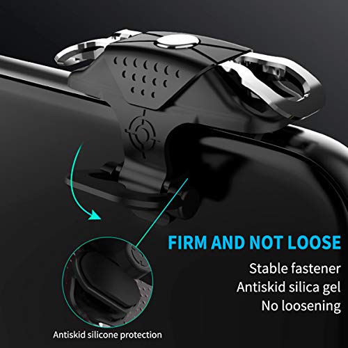 Newseego PUBG Controladores de Juegos Móviles, [Respuesta más Rápida] Gatillos de Juegos para Móvil Controladores Sensibles Apunta y Dispara Trigger Keys L1R1 Joysticks para PUBG/Knives out, Negro