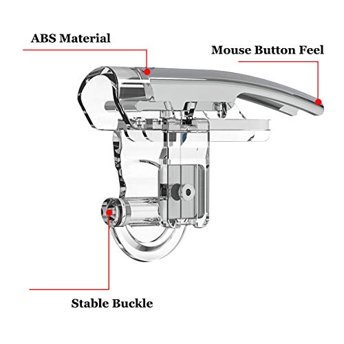 Newseego PUBG Mobile Game Controllers Trigger, L1R1 Triggers de Teléfonos Móviles Botón Sensible Joysticks Aim & Fire Trigger Keys for PUBG/Knives out/Rules of Survival (1 par de Triggers móviles)