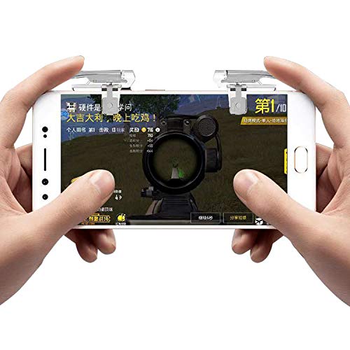 Newseego PUBG Mobile Game Controllers Trigger, L1R1 Triggers de Teléfonos Móviles Botón Sensible Joysticks Aim & Fire Trigger Keys for PUBG/Knives out/Rules of Survival (1 par de Triggers móviles)