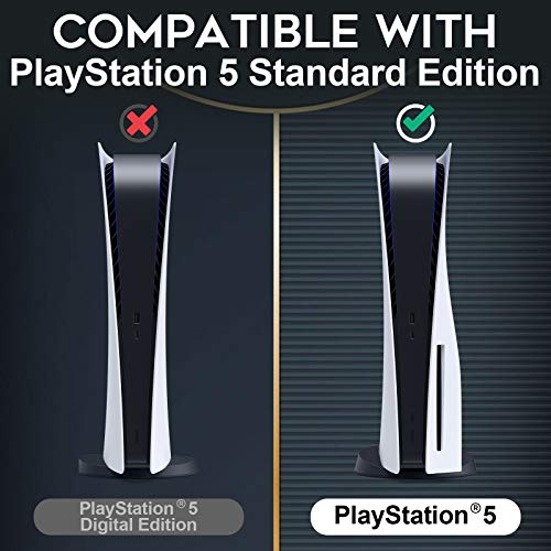 NEWZEROL Funda de Silicona PS5, Compatible con PS5 Standard Edition Funda Protectora antirrayas antirrayas a Prueba de Polvo para la Consola Playstation 5 Standard Edition - Negro