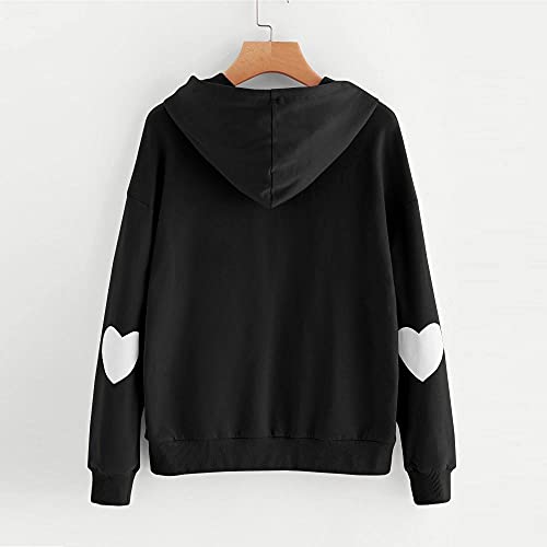 NHNKB Sudadera con capucha para mujer con diseño de rana, Negro , XL