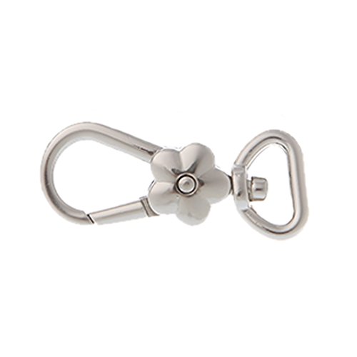niumanery Flower Lobster Clasps Swivel Trigger Clips Snap Hooks Bag Key Rings Keychains Silver