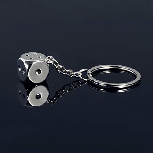 niumanery Lucky Dice Metal Keychain Jewelry Gifts for Boyfriend Husband Dad