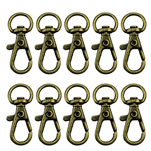 niumanery New 10pcs Clasp Swivel Trigger Clips Snap Hooks Key Ring Bags DIY Craft Bronze