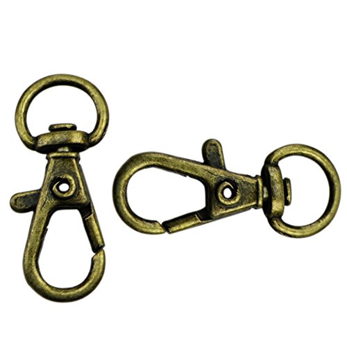 niumanery New 10pcs Clasp Swivel Trigger Clips Snap Hooks Key Ring Bags DIY Craft Bronze
