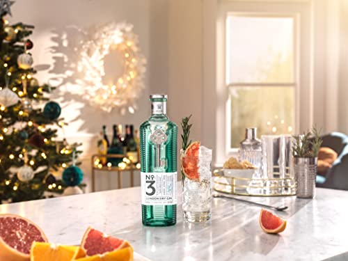 No. 3 London Dry Gin 46% Vol. 0.7L - 700 ml – Ginebra Premium – Auténtica Ginebra de Londres – Elaborada con base de Enebro – Ginebra idónea para cocteles