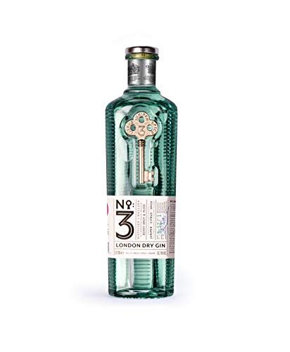 No. 3 London Dry Gin 46% Vol. 0.7L - 700 ml – Ginebra Premium – Auténtica Ginebra de Londres – Elaborada con base de Enebro – Ginebra idónea para cocteles
