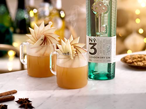 No. 3 London Dry Gin 46% Vol. 0.7L - 700 ml – Ginebra Premium – Auténtica Ginebra de Londres – Elaborada con base de Enebro – Ginebra idónea para cocteles