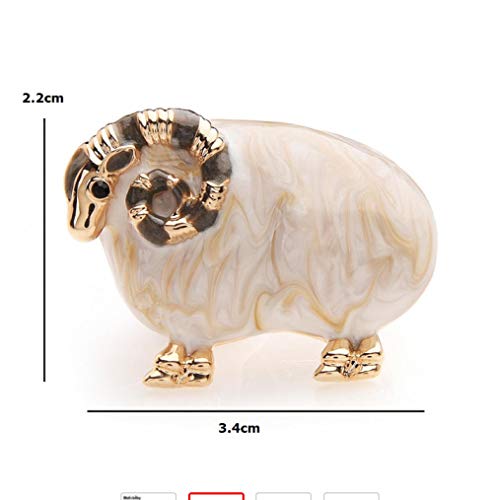 Nonebranded Broches De Esmalte De Oveja Ram Buck para Mujeres Y Hombres, Broche De Aleación para Banquete De Animales, Regalos, Sombreros, Bufanda, Accesorios