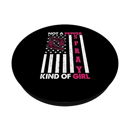 Not A Pepper Spray Tipo de Chica Funny Gun Propietario Regalo Mujer PopSockets PopGrip Intercambiable