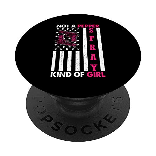 Not A Pepper Spray Tipo de Chica Funny Gun Propietario Regalo Mujer PopSockets PopGrip Intercambiable
