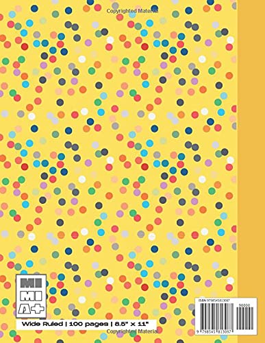 Notebook I Am A # Grader: Yellow Primary School Journal | Wide Ruled | 100 Pages | 8.5" x 11" (Red, Blue, Green, and Yellow Notebook Journal)