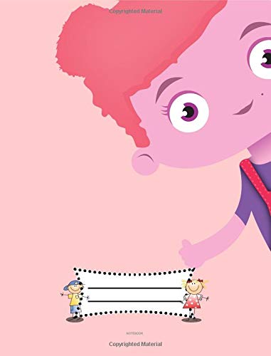 Notebook: Thumbs Up from A Cute Girl With Pink Hair Drawing,  Composition Wide Ruled 7.5 x 9.25 inches, 110 pages, back to school writing pad for ... (Gift, School, Office Supply, Writing Books)