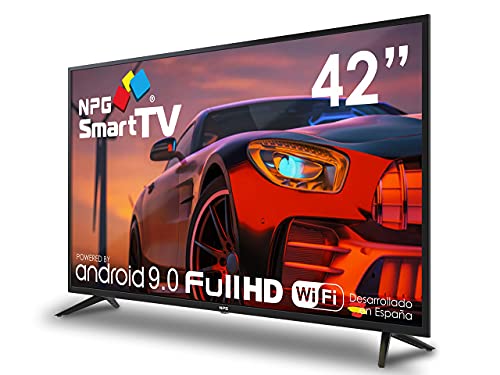 NPG430L42FQ 2021-42” Full HD Smart TV y Mando Exclusivo con Teclado QWERTY y Función Motion, Android 9.0, Procesador Quad Core, WiFi, DVB-T2/C, PVR, Screen Mirroning, Smart TV multilenguaje.