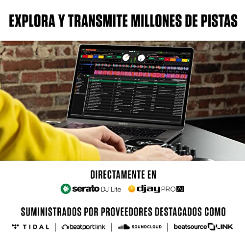 Numark Party Mix II - Controladora DJ, mesa de mezclas con luces integradas y mezclador DJ para Serato DJ Lite y Algoriddim djay Pro AI