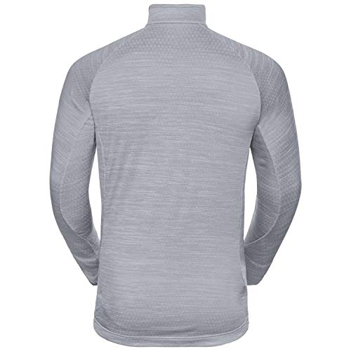 Odlo Midlayer 1/2 Zip Steam Forro Polar, Hombre, Gris (Melange), XL