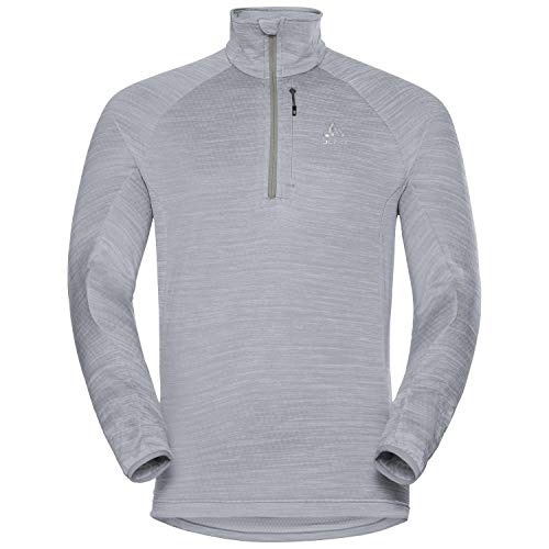 Odlo Midlayer 1/2 Zip Steam Forro Polar, Hombre, Gris (Melange), XL