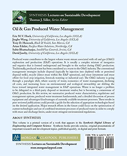 Oil & Gas Produced Water Management (Synthesis Lectures on Sustainable Development)