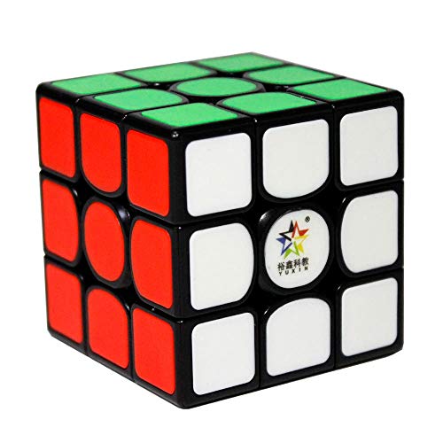 OJIN YuXin Kylin V2 M 3x3 Magic Cube Puzzle Yuxin 3x3x3 V2 M Smooth Cube Yuxin Kylin 3x3 V2 M Velocidad Cube el Juguete con un trípode (Black-Bright Red)