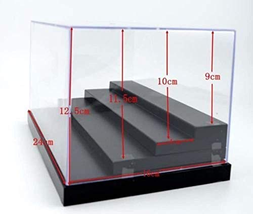 Olayer - Caja expositora de plástico y acrílico UV transparente (4 peldaños)