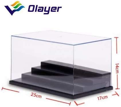 Olayer - Caja expositora de plástico y acrílico UV transparente (4 peldaños)
