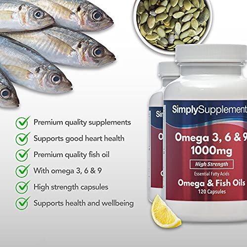 Omega 3-6-9 1000 mg - ¡Bote para 8 meses! - 240 Cápsulas - SimplySupplements