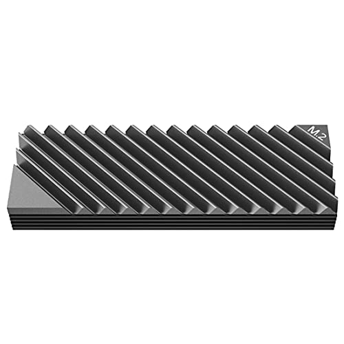 One enjoy SSD M.2 2280 Disipador de Calor de Aluminio de enfriamiento con Almohadilla térmica de Silicona para PC/PS5 (Gray)