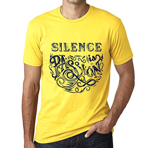 One in the City Hombre Camiseta Gráfico T-Shirt Silence Is Passion Amarillo