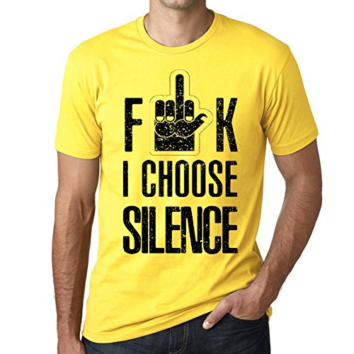 One in the City Hombre Camiseta Vintage T-Shirt Silence Amarillo Pálido