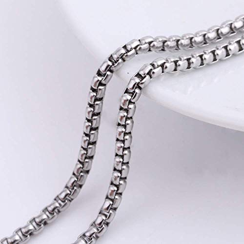Onefeart Titanio Colgante Collar para Hombres Niño Personalidad Estilo Zapatos Cumpleaños Regalo 60CM Plata