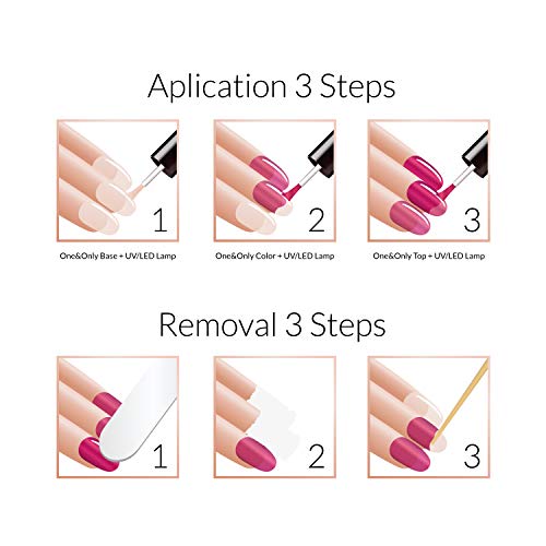 One&Only UV/LED Gel Nail Polish COLOR, Hybrid, Easy Removal, 6ml, Hard & Long Nails, esmalte de uñas, alta pigmentación, perfecta opacidad, fórmula ‘‘3-Free”- uñas saludables (No.05 lavender violet)