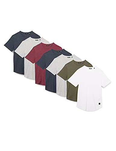 Only & Sons Onsmatt Life Longy SS-Camiseta de Manga Larga (7 Unidades), White/Pack:1cabernetmel 1forestnightmel 2Darknavymel 2lgm 1white, XXL para Hombre