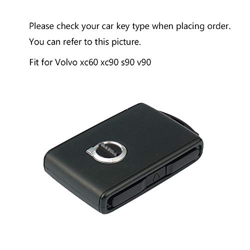 Ontto - Funda para llave de coche para Volvo xc60 xc90 s90 v90 ABS de plástico para llave de coche, funda para mando a distancia, protector de llaves, color rojo