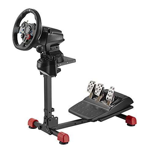 OPLITE WHEEL STAND GT - Soporte universal de volante, pedal y caja de cambios compatible con todos los productos Logitech, Thrustmaster y Fanatec. Configuración económica de Simracing.