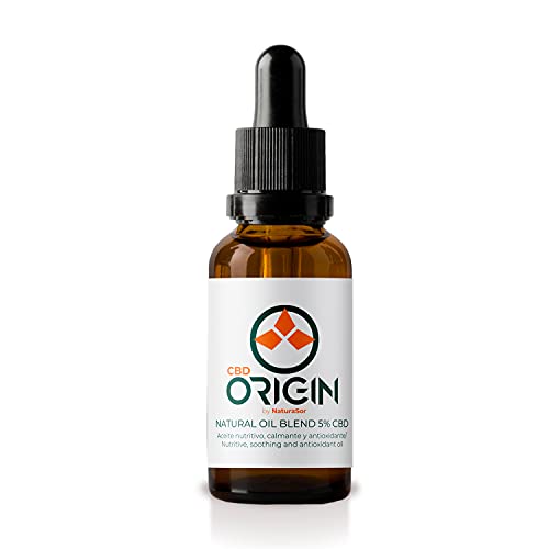 Origin - Aceite Esencial Orgánico, 5% de extracto de semilla de cáñamo, Hidratante, nutritivo, calmante y antioxidante, 10 ml – Fabricado en España
