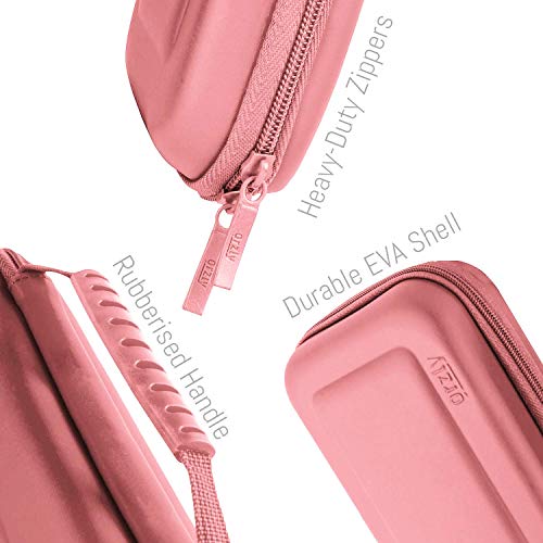 Orzly Funda de Transporte para Nintendo Switch Lite, Protectora Funda Dura de Viaje para Llevar la Consola Nintendo Switch Lite (2019) y Sus Accesorios (Coral)