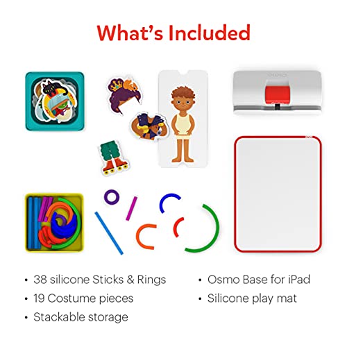 Osmo Little Genius Starter Kit for iPad-4 Hands-On Learning Games-Preschool Ages-Problem Solving, & Creativity iniciación Juegos de Aprendizaje prácticos (Tangible Play, Inc. 901-00010)