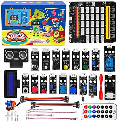OSOYOO Starter Kit for BBC Micro:bit | Early STEM Education for Beginners and Kids | Ultimate Bundle Includes Plug & Play Development Board, 20 Sensors & More | Create Circuits and Integrate With Toys