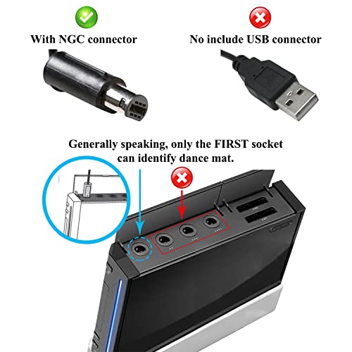 OSTENT Alfombrilla antideslizante Dancing Revolution Dancing Mat Compatible para Nintendo Wii GameCube NGC DDR Games