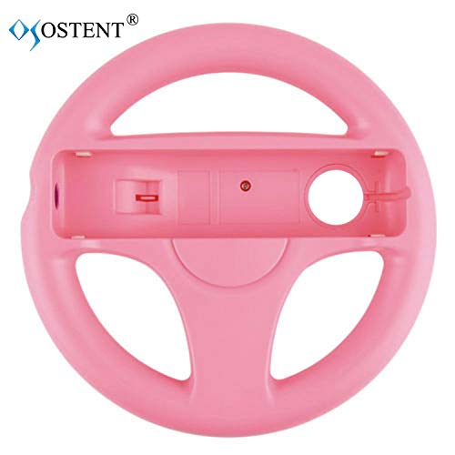 OSTENT Mario Kart Racing Games Volante compatible para mando a distancia Nintendo Wii Color rosa