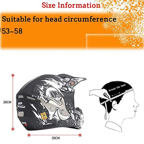 OUYA Casco de Moto para Adultos Cascos Protectores Ciclismo Motocross Downhill Casco de Seguridad