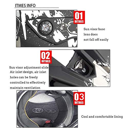 OUYA Casco de Moto para Adultos Cascos Protectores Ciclismo Motocross Downhill Casco de Seguridad