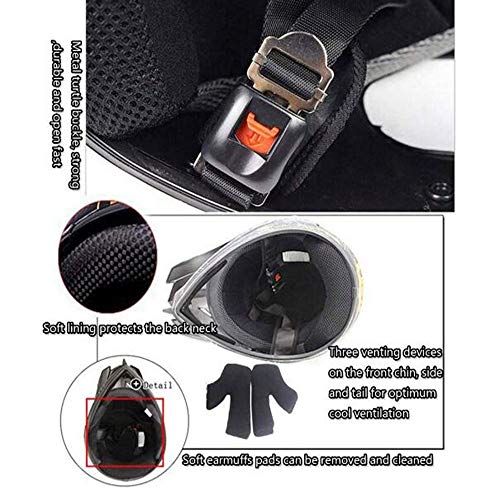 OUYA Cascos de Motocross, Casco de Cross de Moto con Gafas/Máscara/Guantes, Hombres Mujeres Deportes de Motos Off-Road Enduro Downhill Casco ATV MTB BMX Quad Cascos de Motocicleta, Negro Azul,S