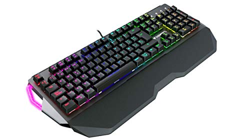 Oversteel - Teclado gaming mecánico IRON con RGB, switch rojo, idioma español