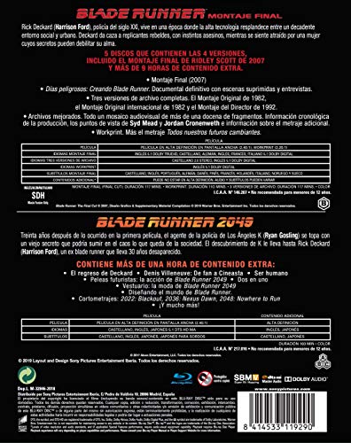 Pack: Blade Runner 2049 (BD + BD Extras) + Blade Runner (3 BD + 2 DVD Extras) [Blu-ray]